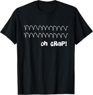 Funny Cardiac Rhythm - Oh Crap Nurse T-Shirt - T-Shirt | Black