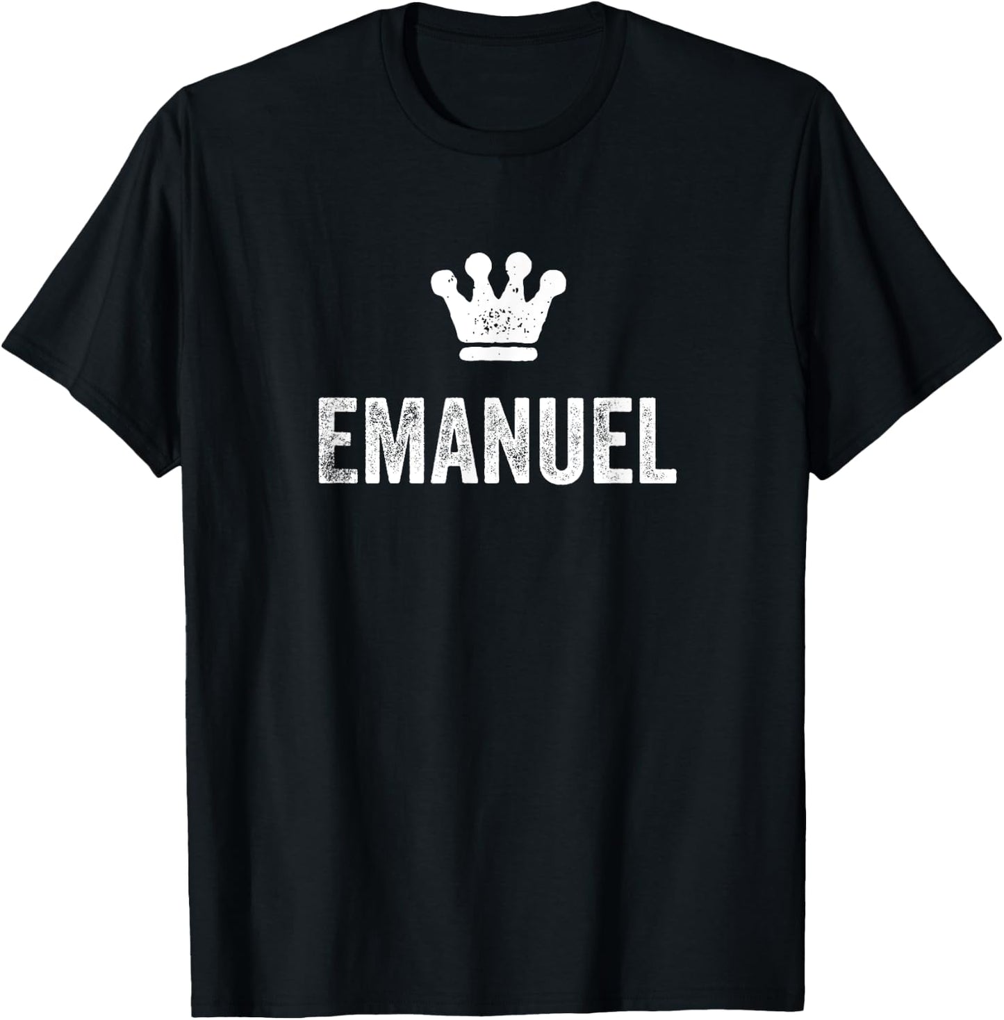 Emanuel the King / Crown & Name Called Emanuel T-Shirt - T-Shirt | Black