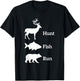 Fun Outdoor Wilderness Camping Gear Supply Men's Hunting Fishing Black S T-Shirt - T-Shirt | Black