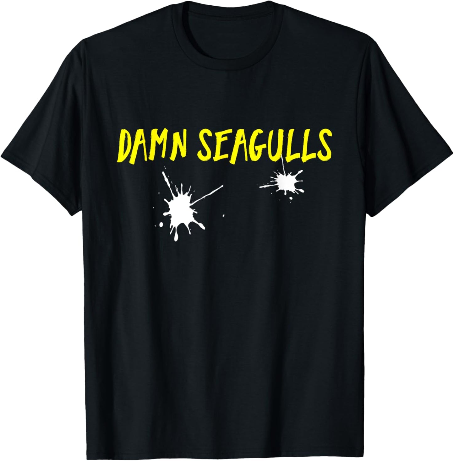Funny Damn Seagulls Poop T-Shirt - T-Shirt | Black