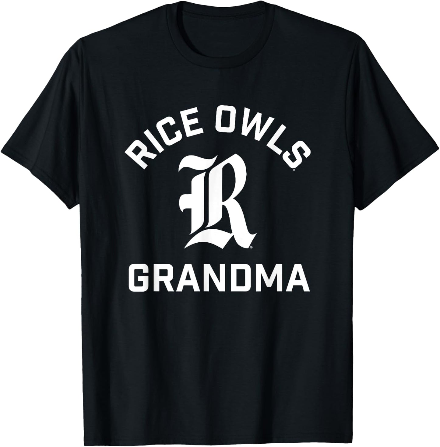 Rice University Owls Arched Grandma T-Shirt - T-Shirt | Black