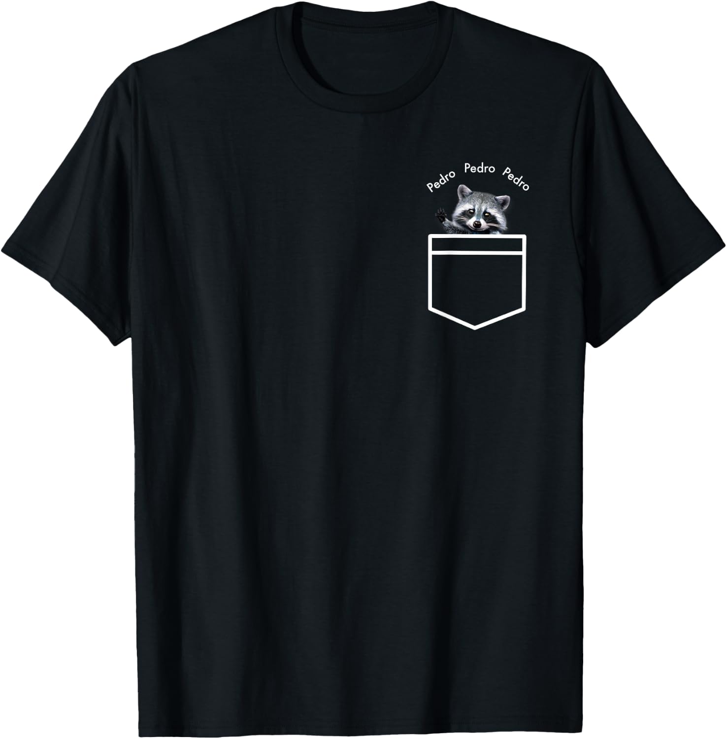 Pedro Raccoon T-Shirt - T-Shirt | Black