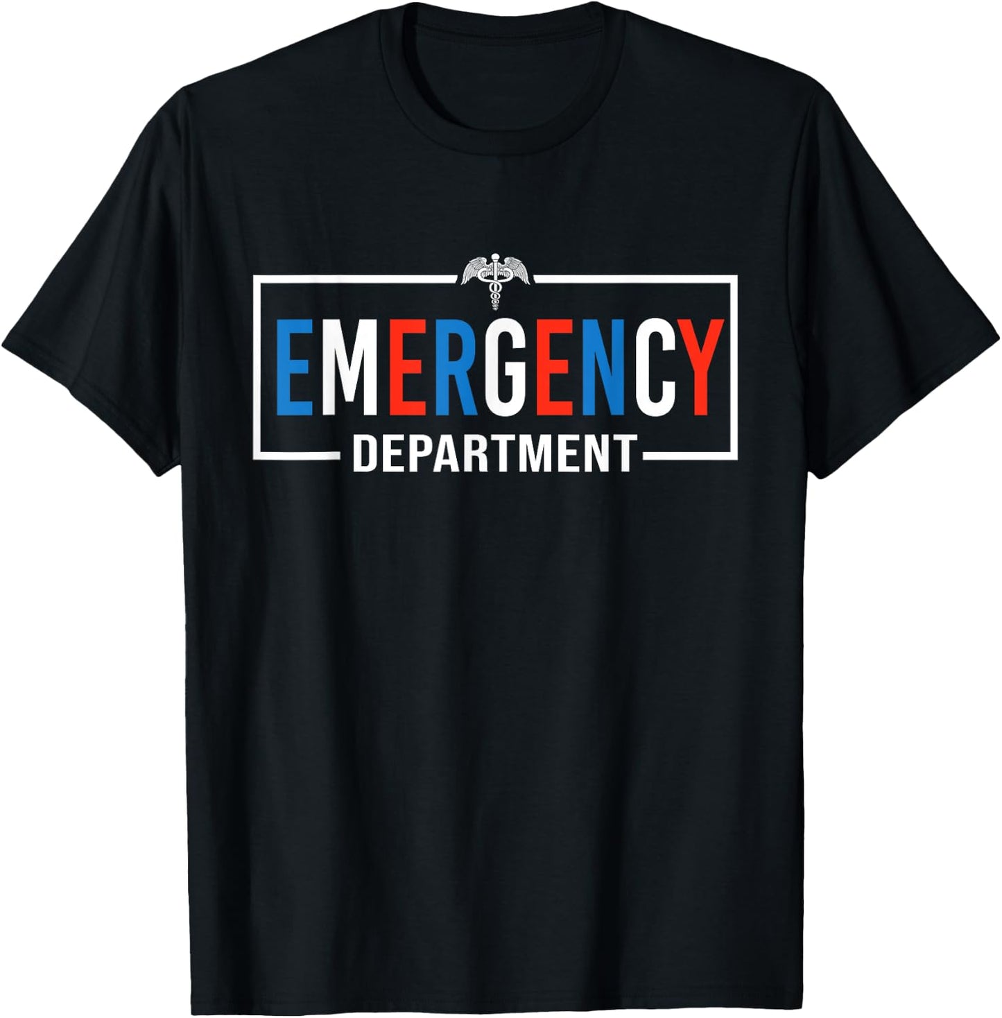 Emergency Department 4th of July USA Emergency Room Nurse T-Shirt - T-Shirt | Black