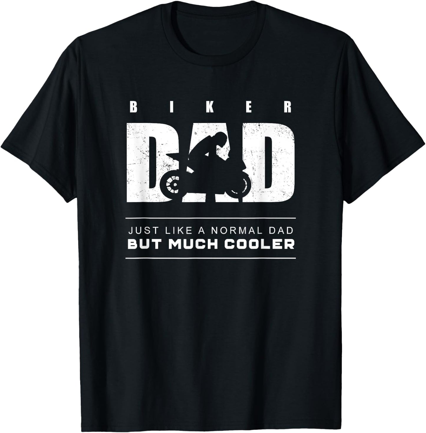 Biker Dad Motorcycle T-Shirt - T-Shirt | Black