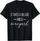 It Takes A Village And A Vineyard Funny Saying T-Shirt - T-Shirt | Black