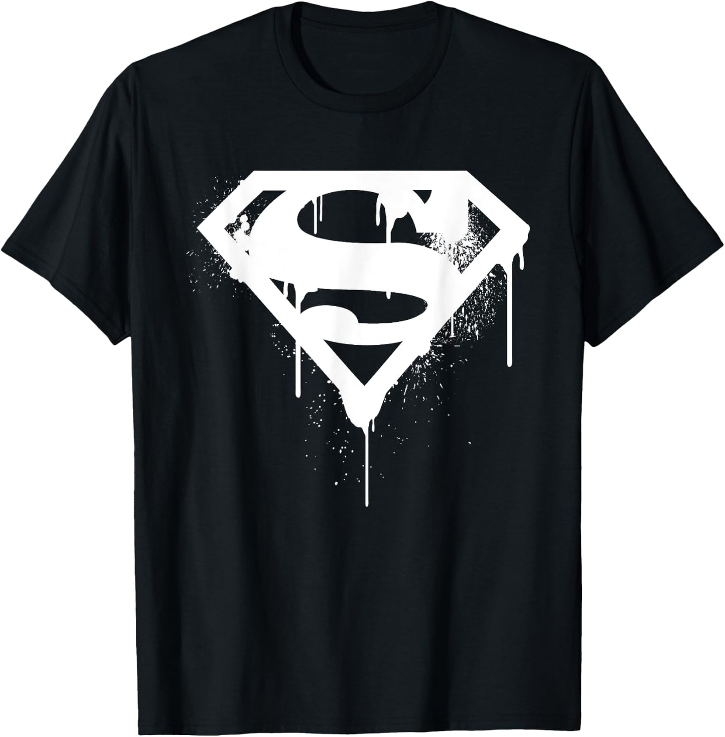 DC Superman Logo Doomsday White Graffiti T-Shirt - T-Shirt | Black
