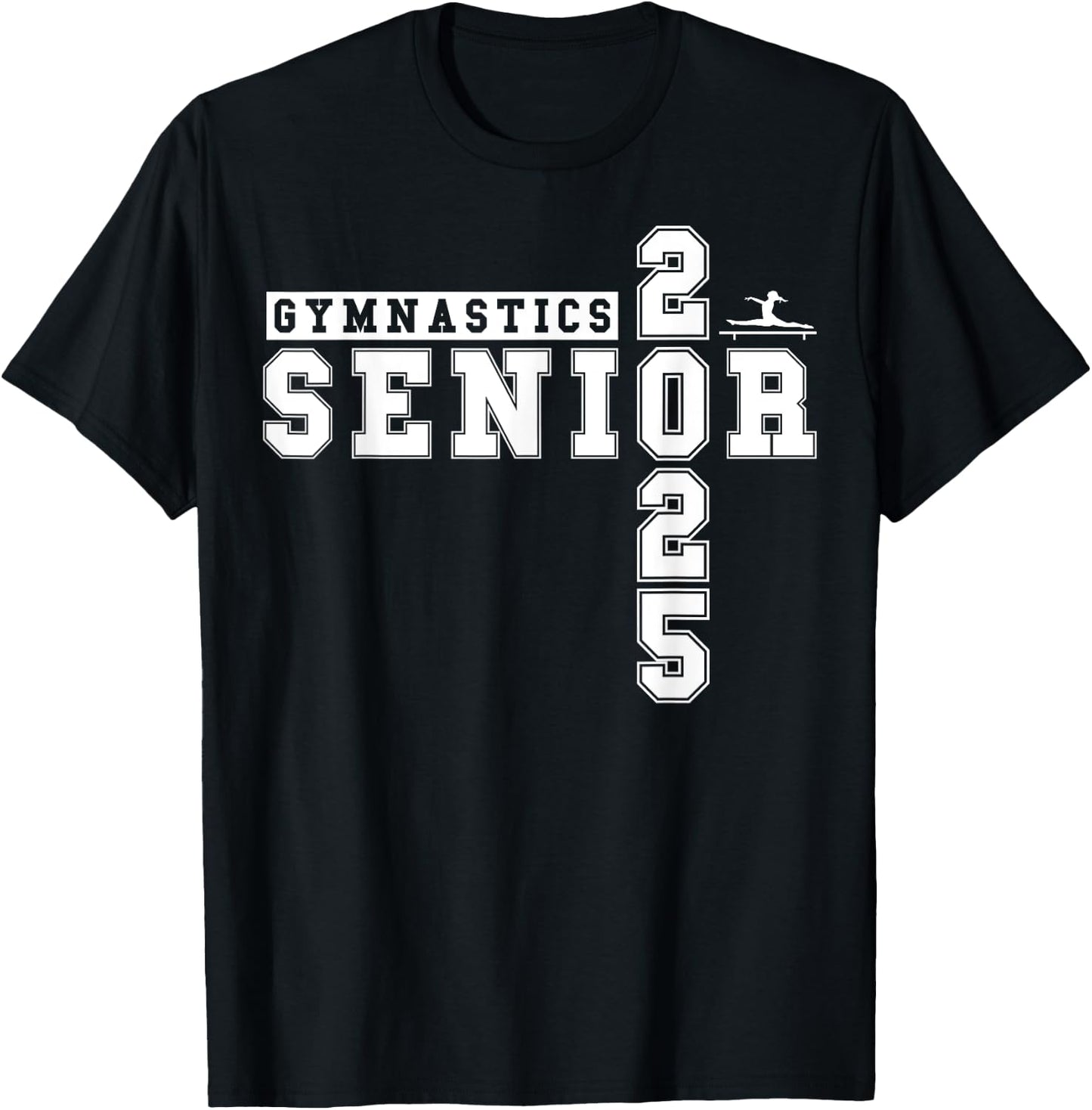 Gymnastics Senior Night Gymnastics Senior 2025 Graduation 2 T-Shirt - T-Shirt | Black