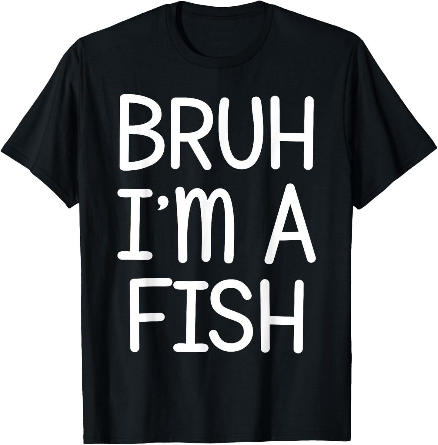 Pretend I'm A Fish Funny Lazy Halloween Costume Party T-Shirt - T-Shirt | Black