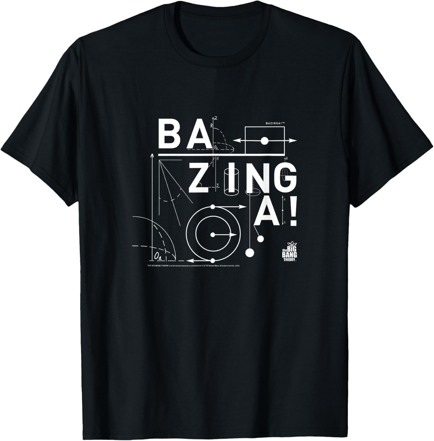 The Big Bang Theory Mathematical Bazinga! TV Show T-Shirt - T-Shirt | Black