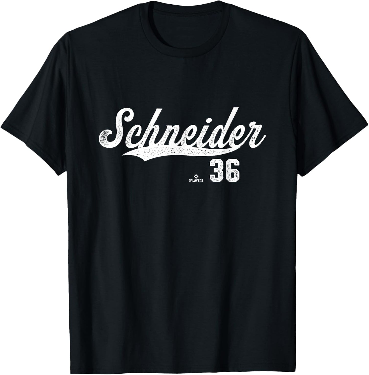 Distressed Swoosh Davis Schneider Toronto Baseball MLBPA T-Shirt - T-Shirt | Black