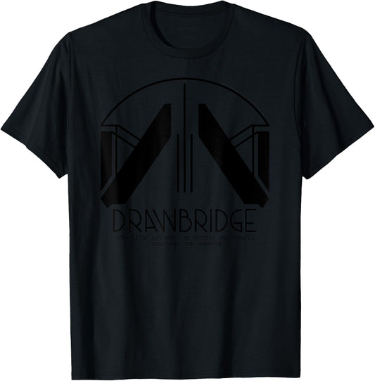 Drawbridge Logo Death Stranding Video Gaming Merch T-Shirt - T-Shirt | Black