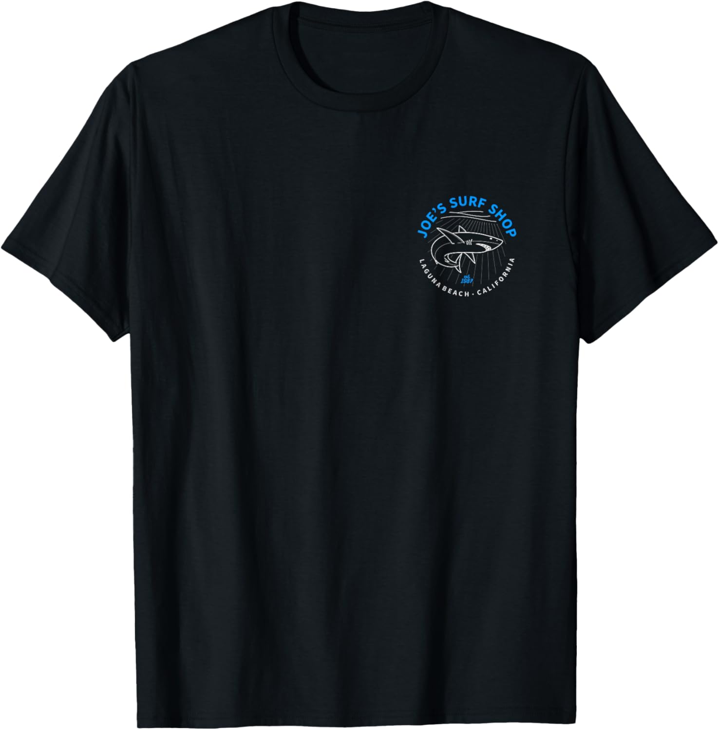 Joe's Surf Circling Shark Logo Graphic T-Shirt - T-Shirt | Black