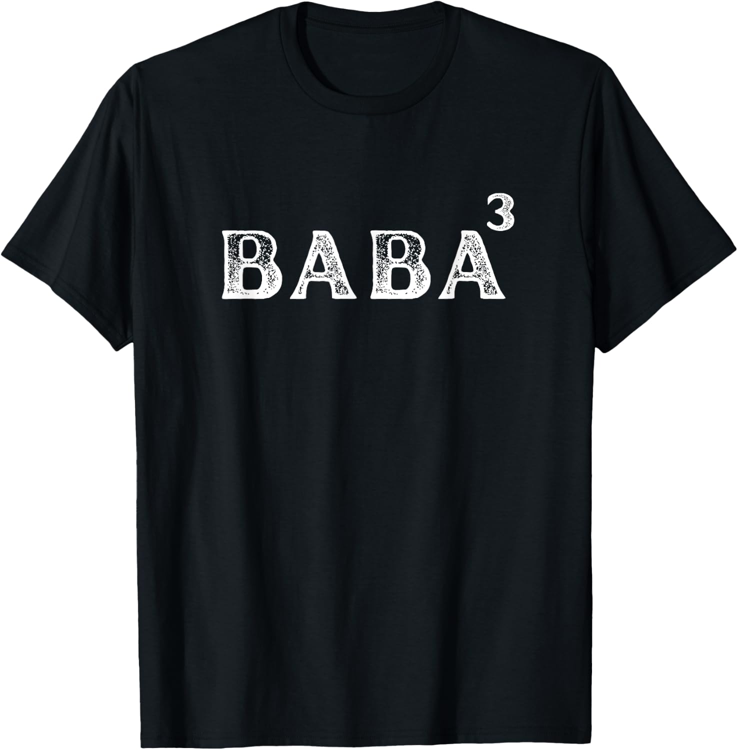 Funny Father of 3 Kids - Baba to be of 3 kids - Dad Cubed T-Shirt - T-Shirt | Black
