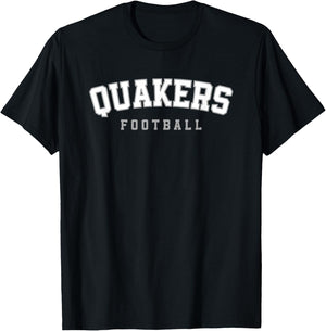 Quakers Plainfield Vertical Arch Football HS T-Shirt - T-Shirt | Black