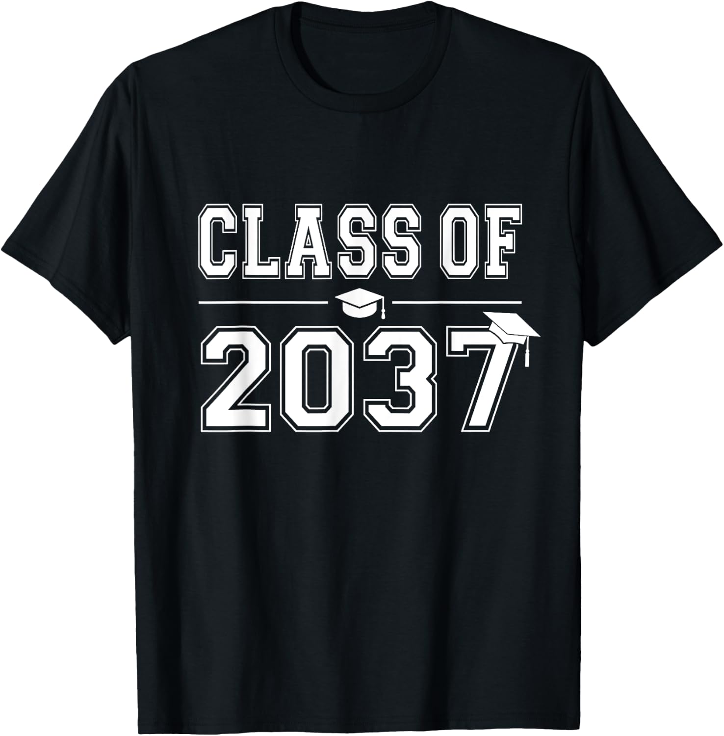 Class of 2037 Grow With Me First Day of School Graduation T-Shirt - T-Shirt | Black