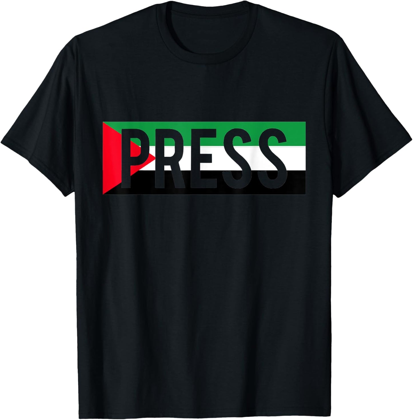 Press Journalist Palestine Press Palestinian Press T-Shirt - T-Shirt | Black