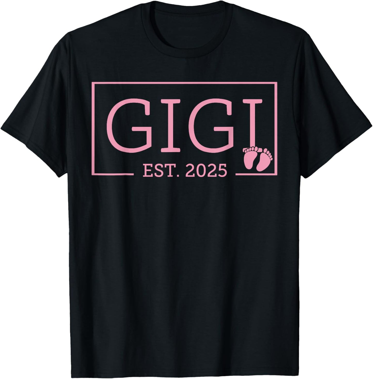 Gigi Established Est 2025 New Born Mother's Day T-Shirt - T-Shirt | Black
