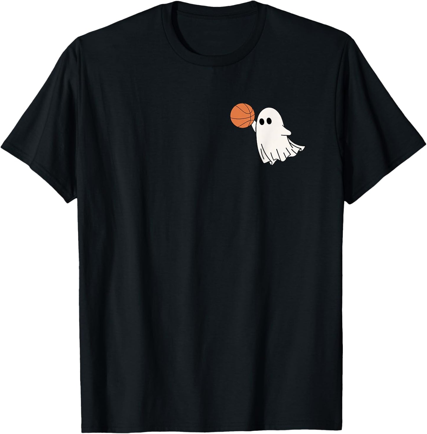 Basketball Halloween Basketball Ghost T-Shirt - T-Shirt | Black