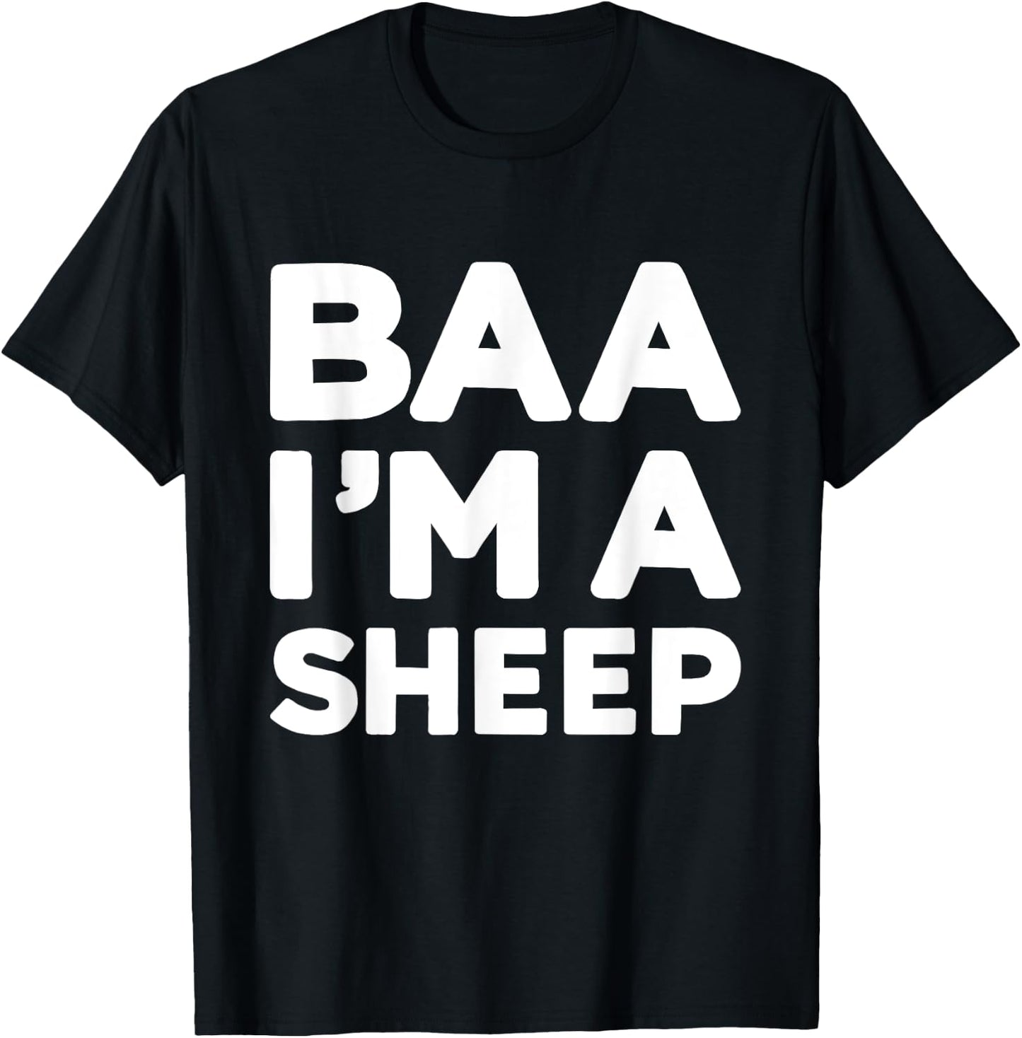 Baa Im a sheep funny lazy DIY costume for halloween party T-Shirt - T-Shirt | Black