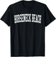 Vintage Horseneck Beach Distressed White Varsity Style Women Kids T-Shirt - T-Shirt | Black