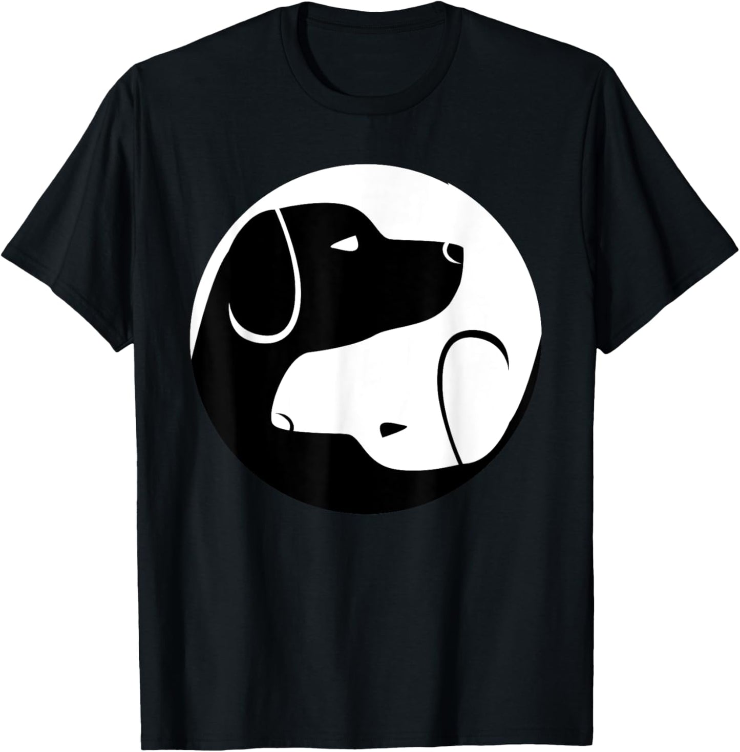 Cute Sweet Black and White Labrador Yin Yang Shirt Gift T-Shirt - T-Shirt | Black