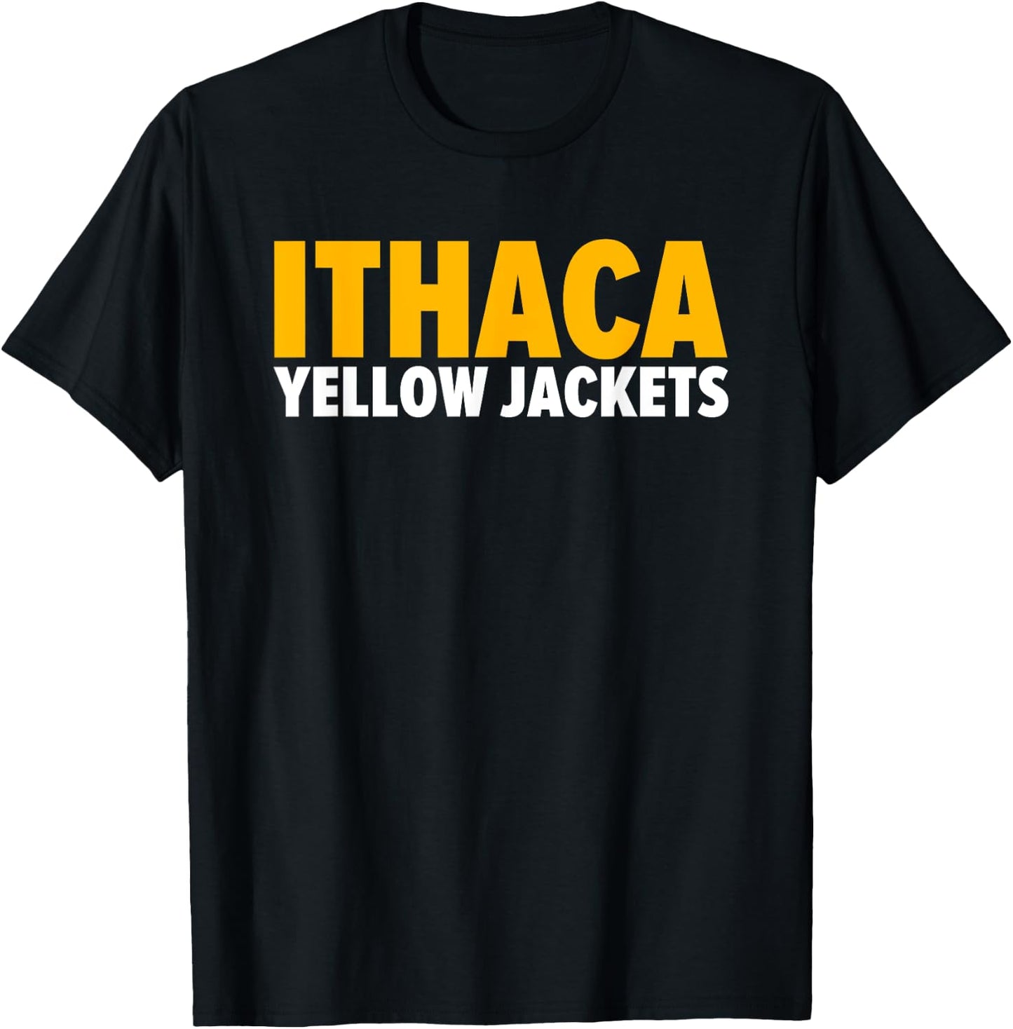 Ithaca Yellow Jackets Bold T-Shirt - T-Shirt | Black