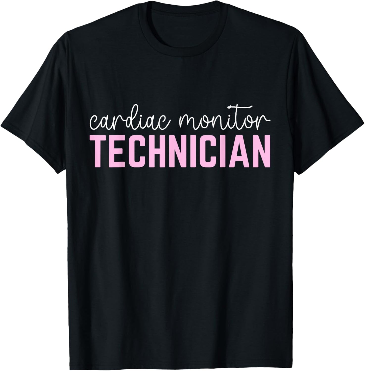 Funny Cardiac Nurse Cardiology Heart Cardiac Monitor Tech T-Shirt - T-Shirt | Black