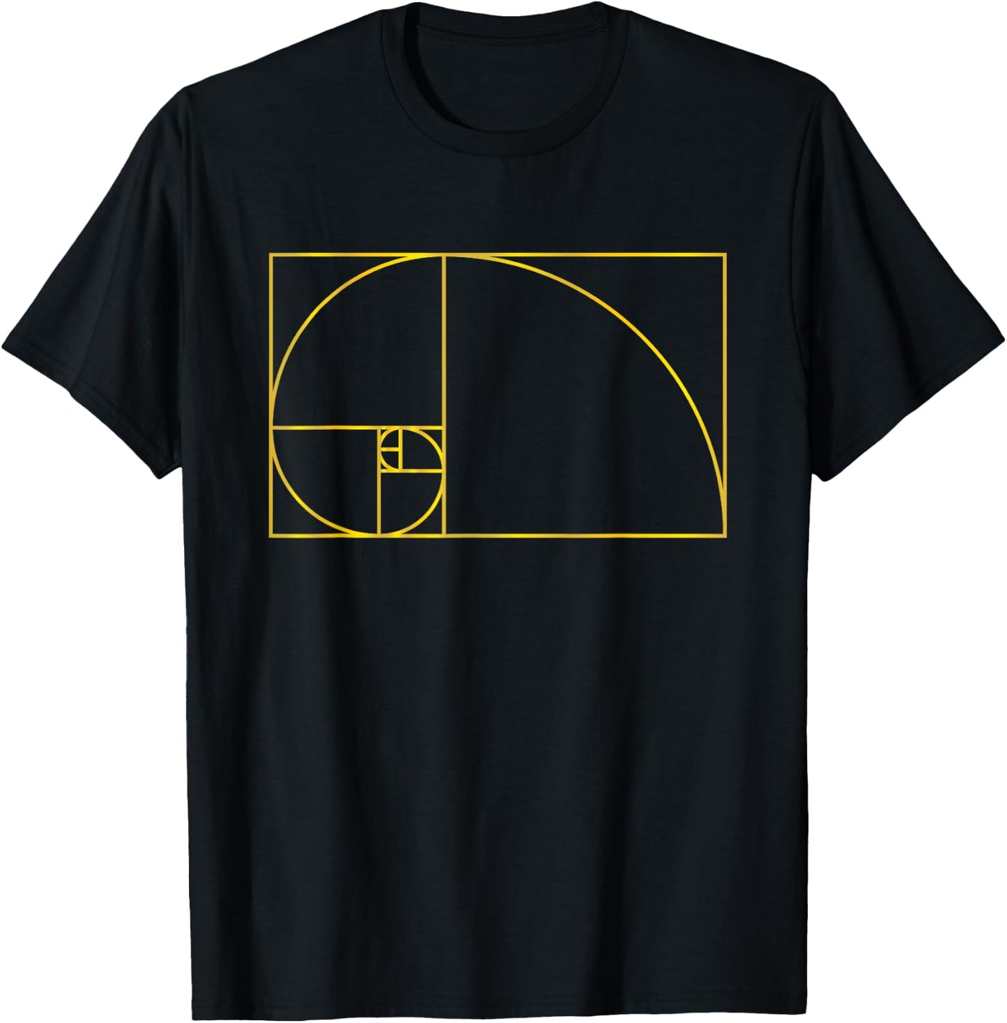 Fibonacci Sequence Golden Ratio Rule Fibo Numbers T-Shirt - T-Shirt | Black