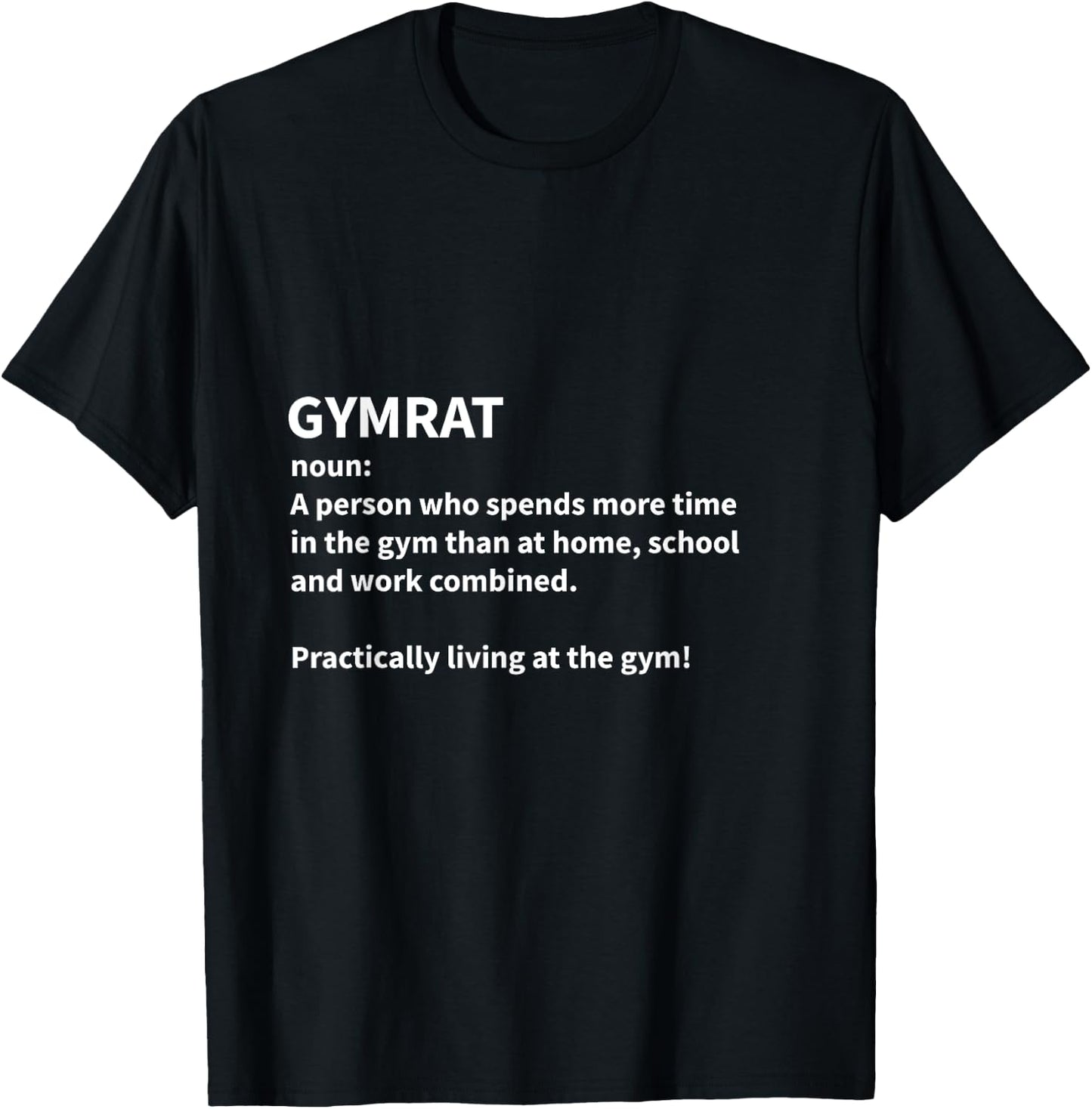 Gymrat GYM RAT Definition Gym Goers Healthy Lifestyle T-Shirt - T-Shirt | Black