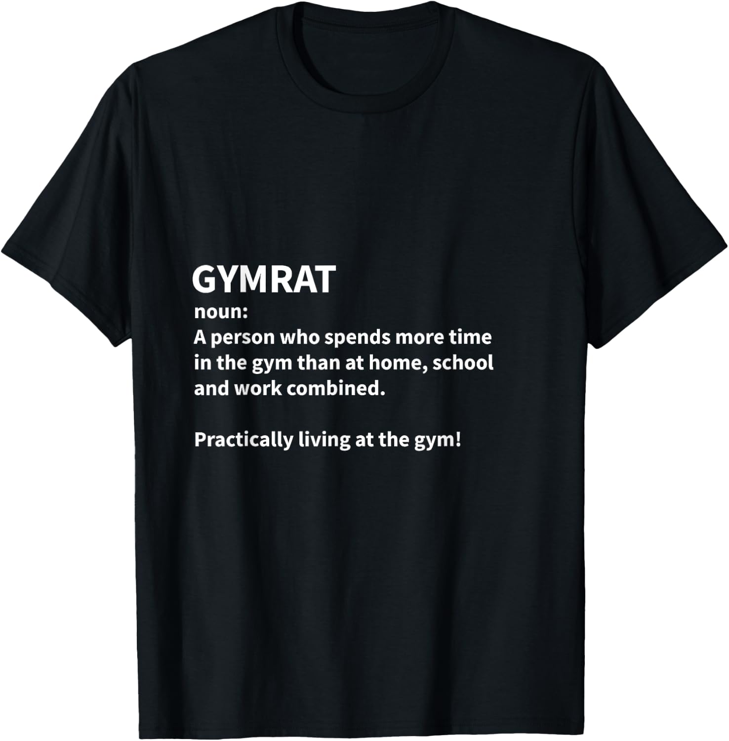 Gymrat GYM RAT Definition Gym Goers Healthy Lifestyle T-Shirt - T-Shirt | Black