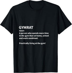 Gymrat GYM RAT Definition Gym Goers Healthy Lifestyle T-Shirt - T-Shirt | Black