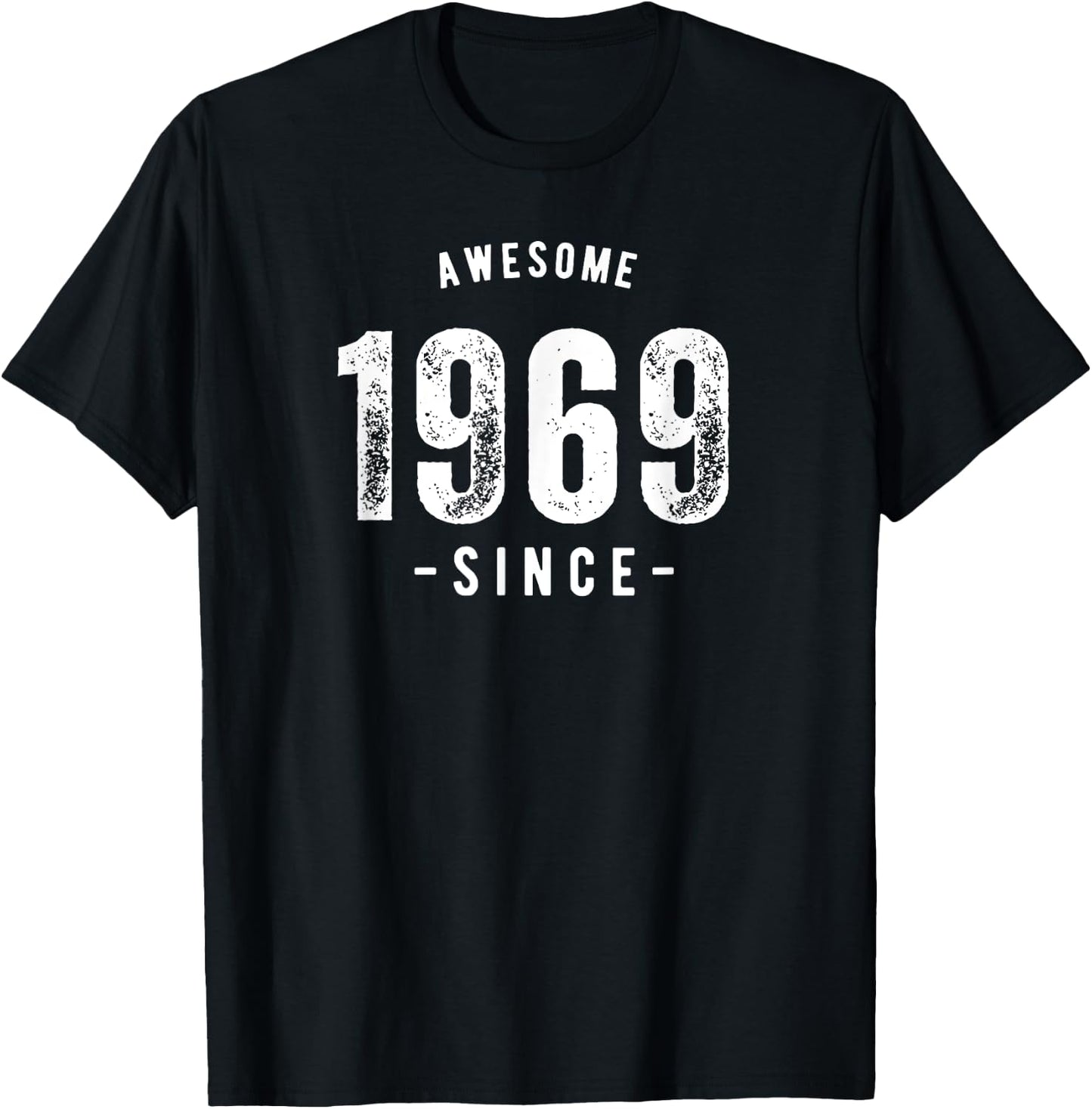 Awesome Since 1969, Born In 1969 Vintage Retro Birthday T-Shirt - T-Shirt | Black