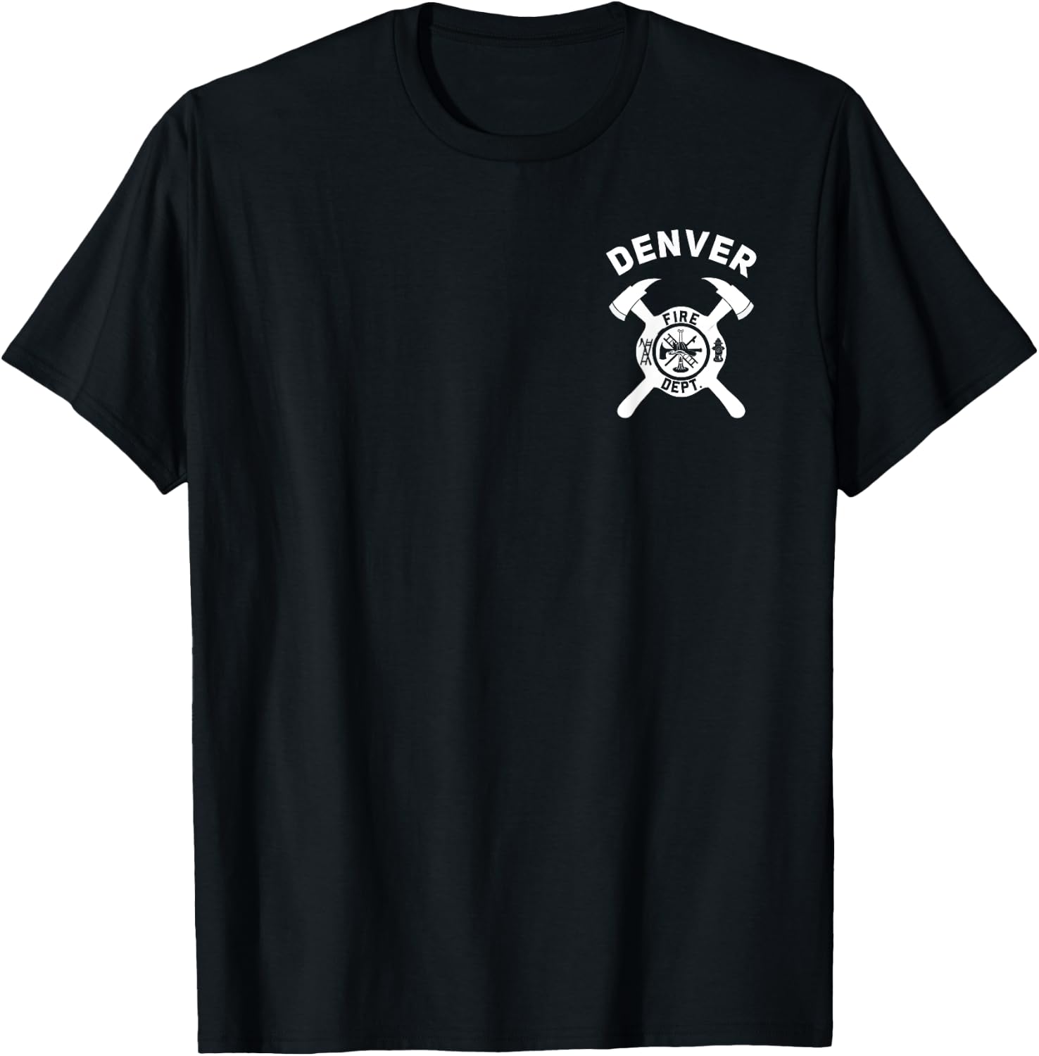 City Of Denver Fire Department Colorado Firefighter T-Shirt - T-Shirt | Black