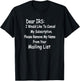 Funny IRS . "Dear IRS, Cancel My Subscription." T-Shirt - T-Shirt | Black