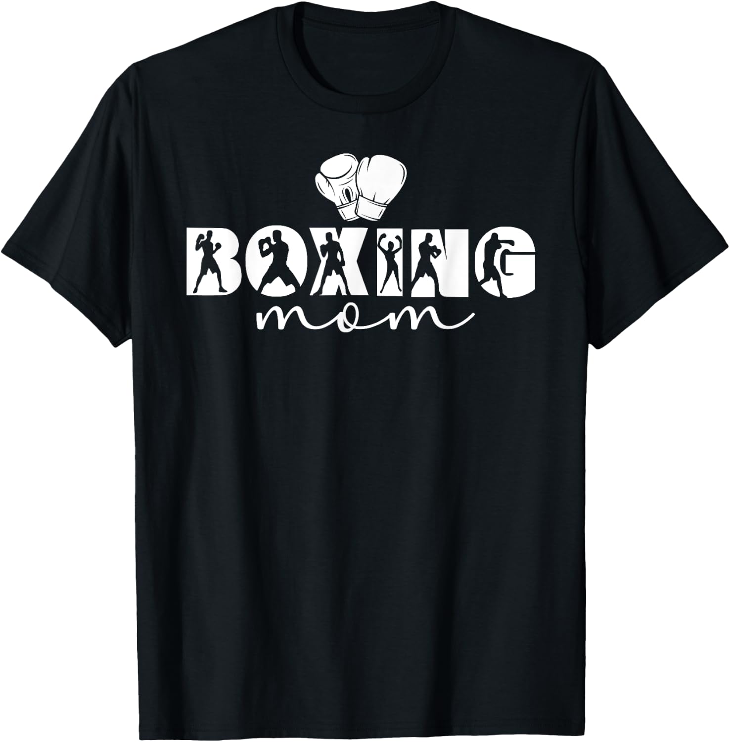 Boxing Mom Boxing Mother Proud Boxing Mama T-Shirt - T-Shirt | Black