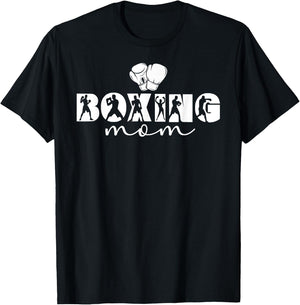 Boxing Mom Boxing Mother Proud Boxing Mama T-Shirt - T-Shirt | Black