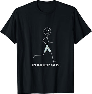 Whyitsme Design Men's Running, Jogger, Boy Runner T-Shirt - T-Shirt | Black