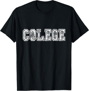 College Misspelled Colege Shirt University Funny T-Shirt - T-Shirt | Black