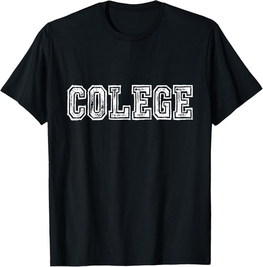 College Misspelled Colege Shirt University Funny T-Shirt - T-Shirt | Black