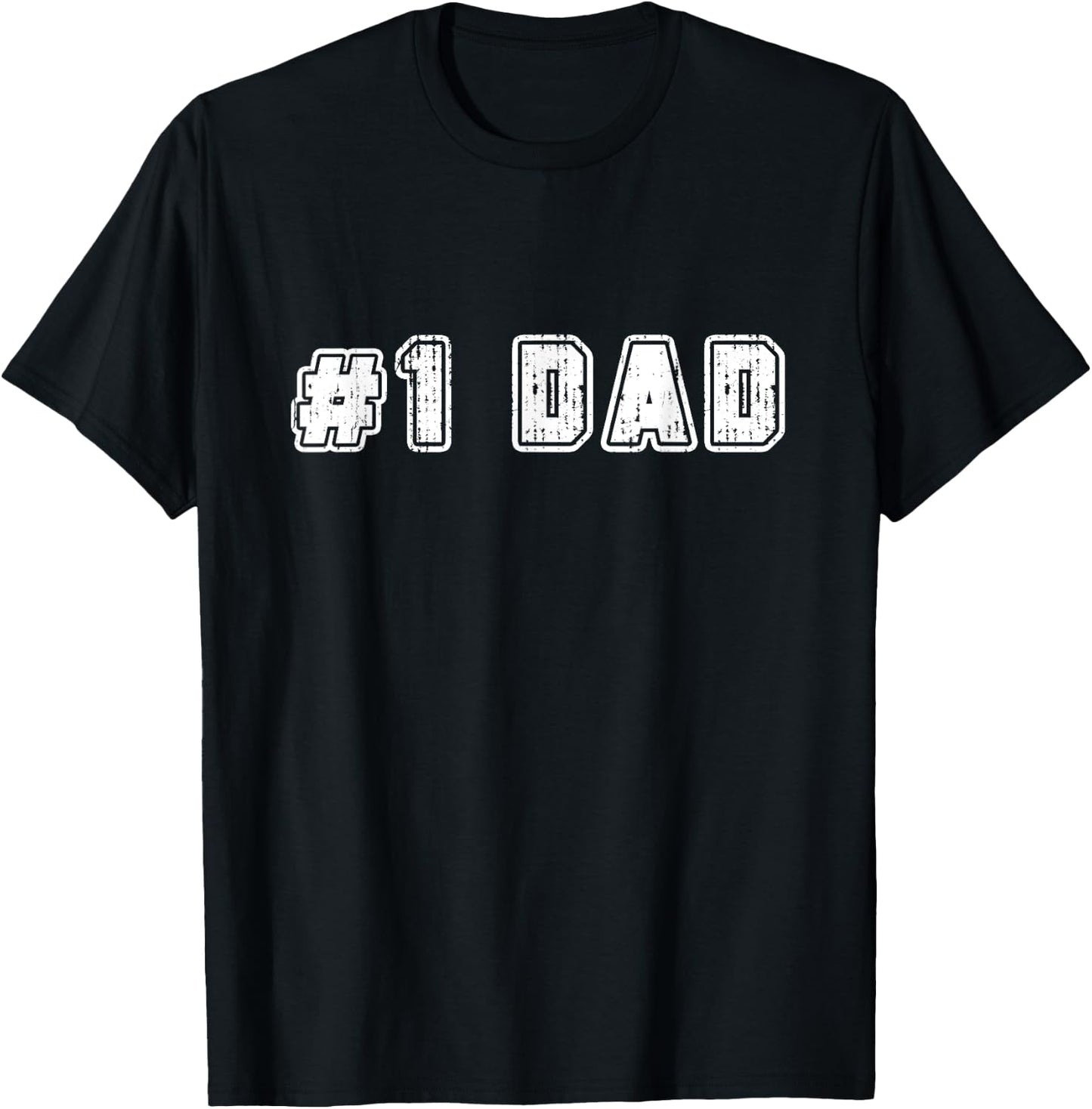 #1 Dad Best Dad Father's Day Number One Dad Father Matching T-Shirt - T-Shirt | Black