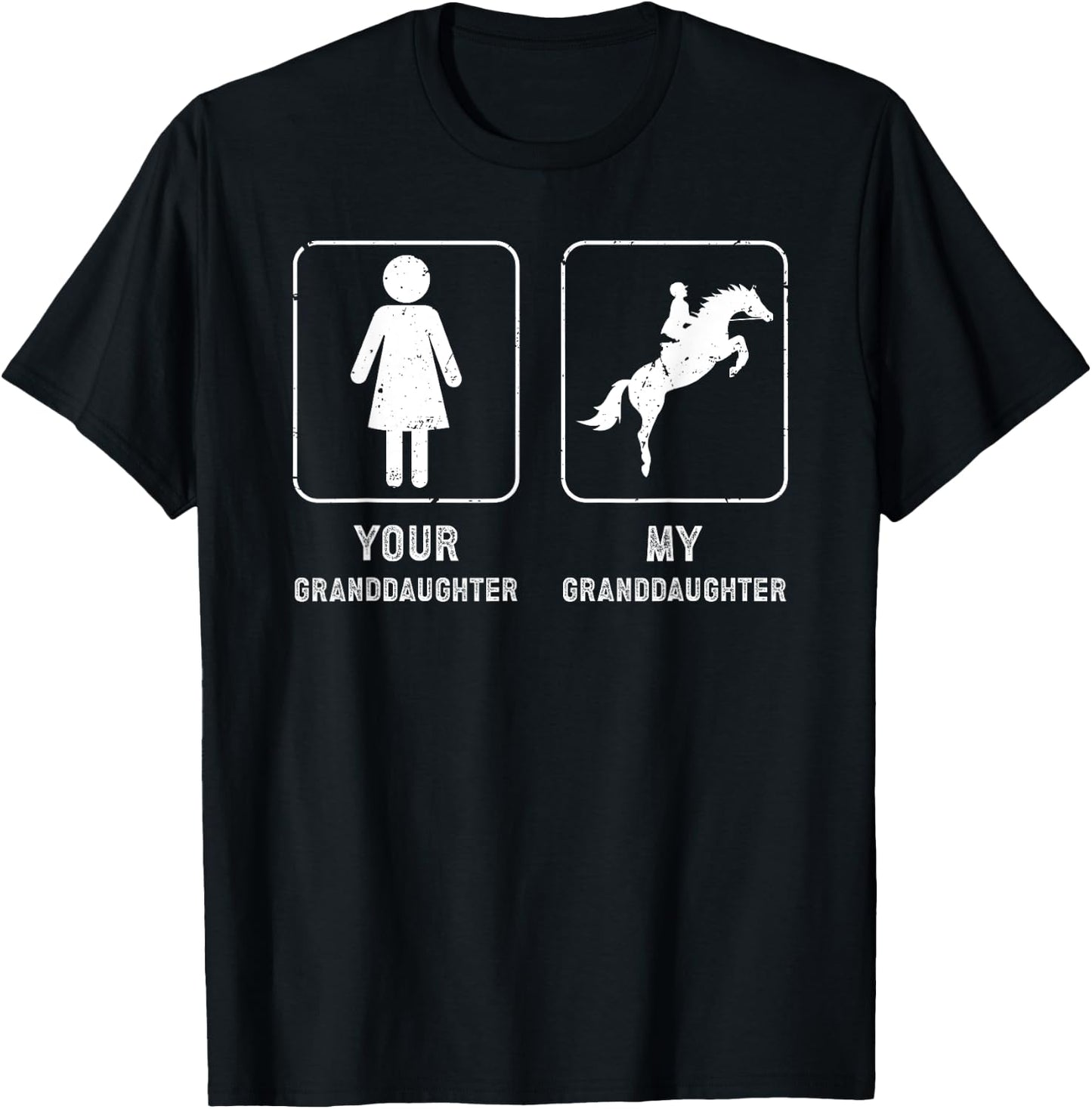 My Granddaughter Horse Show Grandpa Equestrian Grandfather T-Shirt - T-Shirt | Black