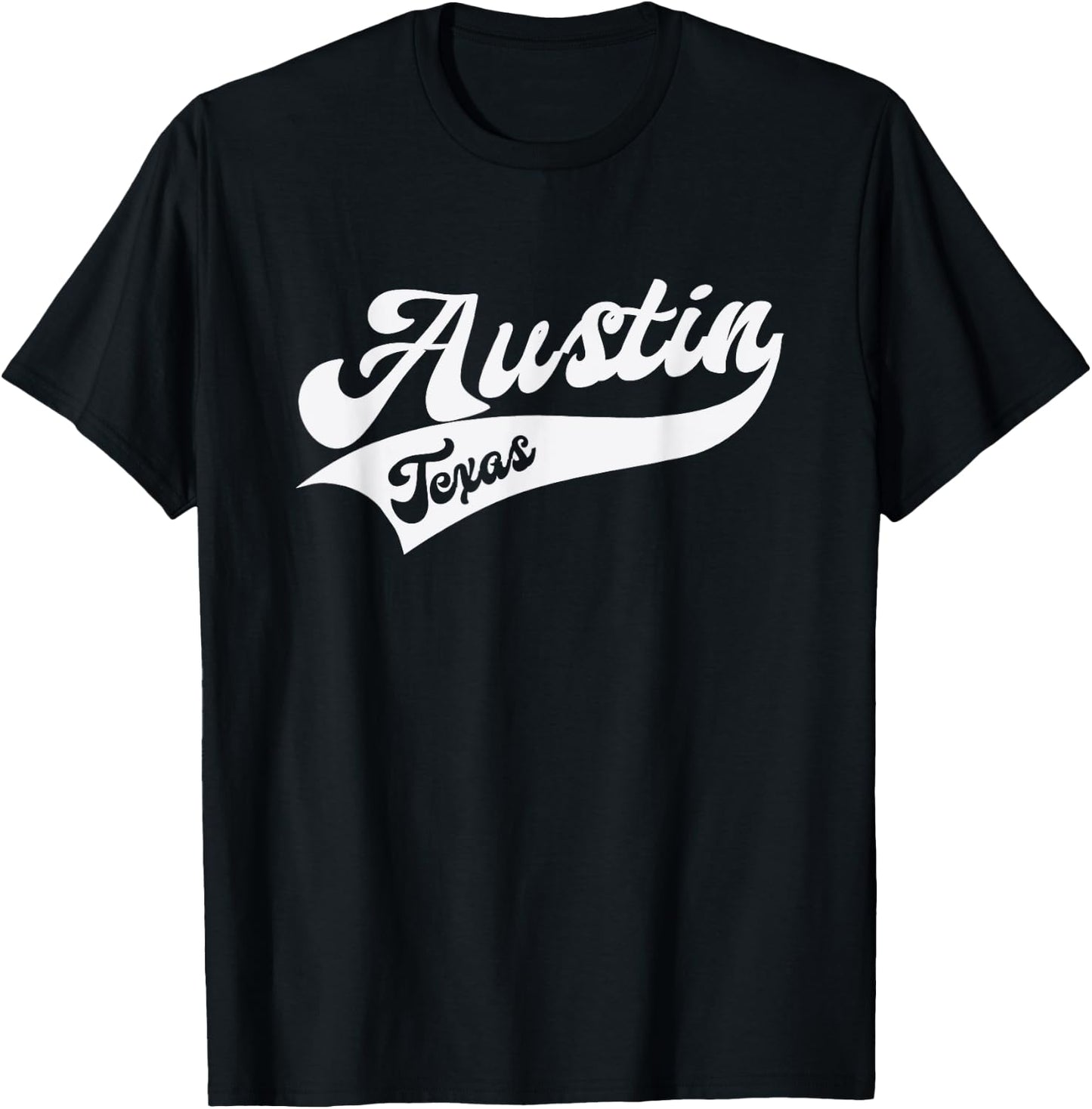 Austin - Texas - Retro / Throwback Design - Classic T-Shirt - T-Shirt | Black