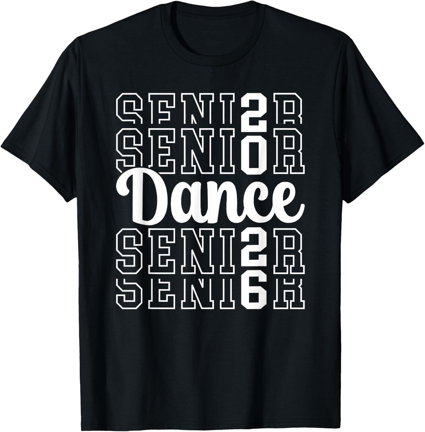 Cute Dance Senior 2026 Class Of 2026 Senior Dancer T-Shirt - T-Shirt | Black