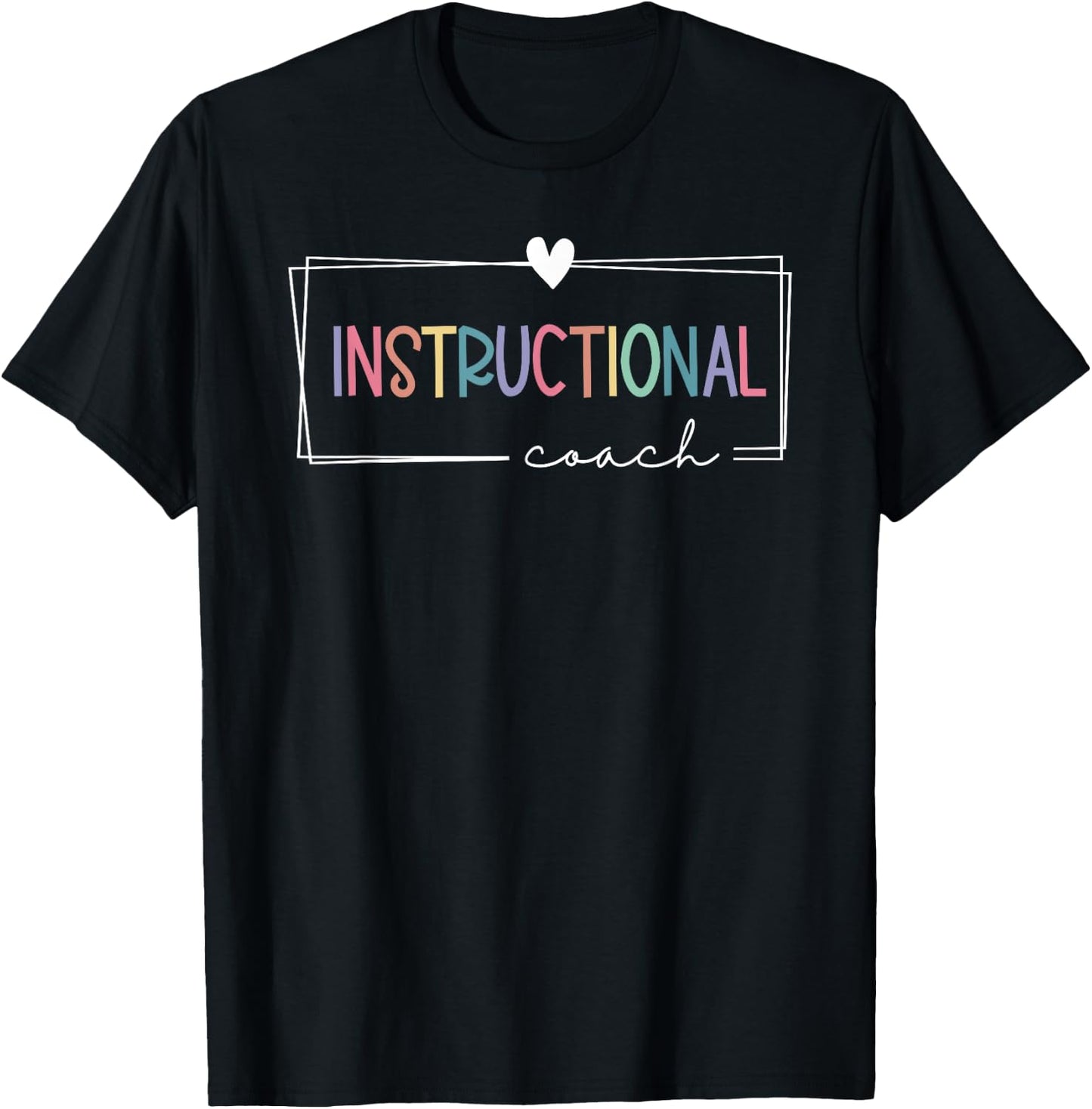 Instructional Coach School Cute Academic Specialist Teacher T-Shirt - T-Shirt | Black