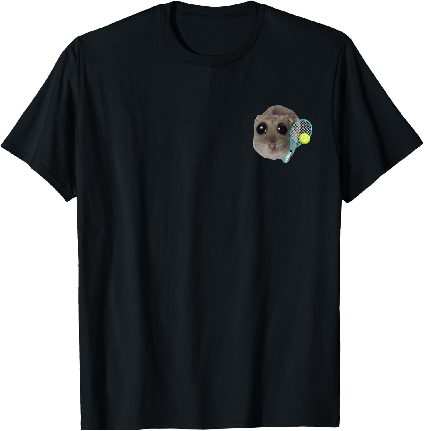 Sad Hamster Meme - Tennis T-Shirt - T-Shirt | Black