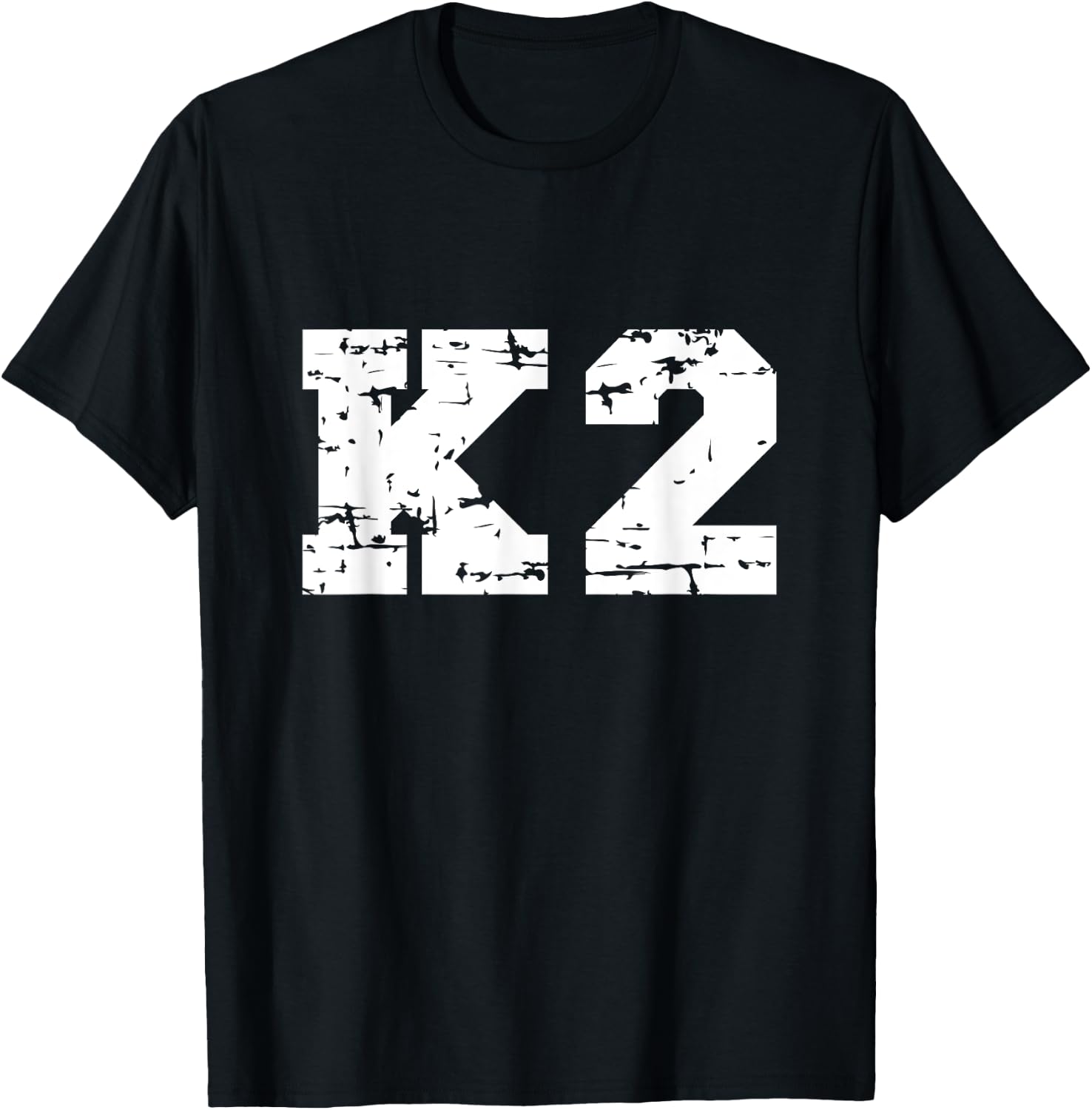 K2 Souvenir / K2 Mountain Climber / Modern Font Design T-Shirt - T-Shirt | Black