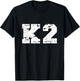 K2 Souvenir / K2 Mountain Climber / Modern Font Design T-Shirt - T-Shirt | Black