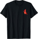 Lovely Northern Cardinal Bird Red Cardinal In Pocket T-Shirt - T-Shirt | Black