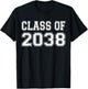 Class Of 2038 Pre-K First Day of School Kids 2038 Graduation T-Shirt - T-Shirt | Black