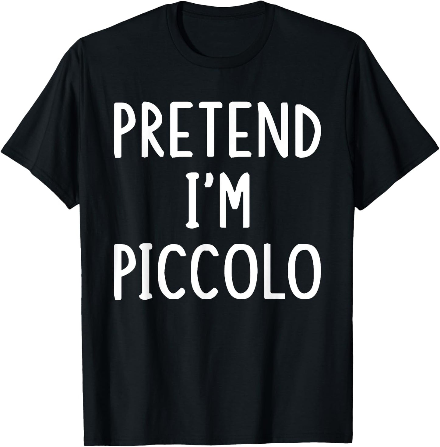 Pretend I'm Piccolo Lazy Easy Halloween Matching Costume T-Shirt - T-Shirt | Black